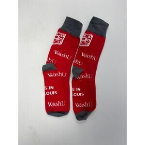 One Pair of WashU It's in St. Louis Women's Socks size 9-11 Pre-Owned